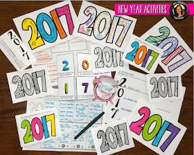 New Year Activities https://www.teacherspayteachers.com/Product/New-Years-2017-Resolution-Goals-Activities-2885520