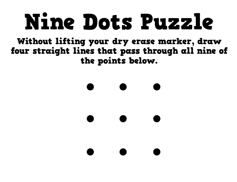 Math = Love Nine Dots Puzzle