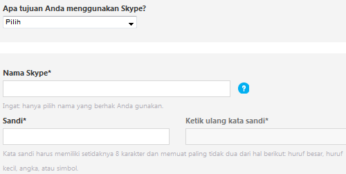 buat akun skype
