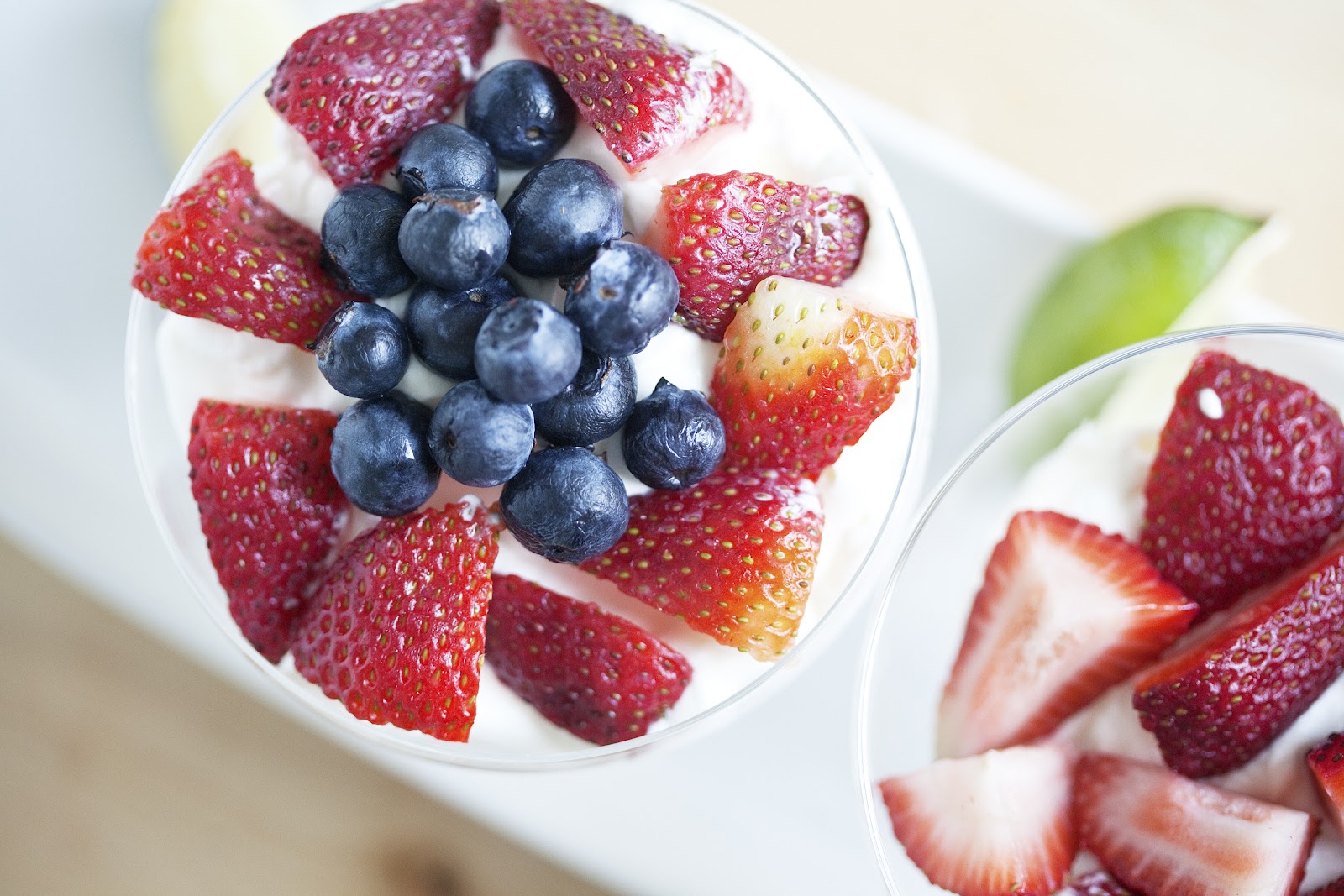 Summer berries and cream