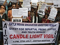 batla house encounter candle light vigil