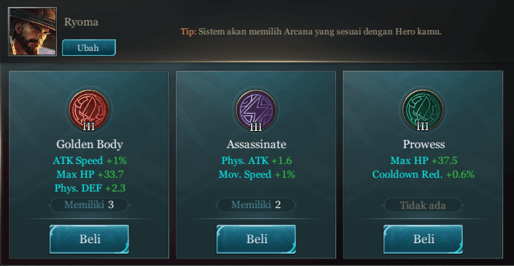 Arcana Ryoma Terbaik Arcana Ryoma Terbaik