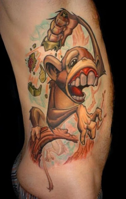 Tatuaje Caricatura mono