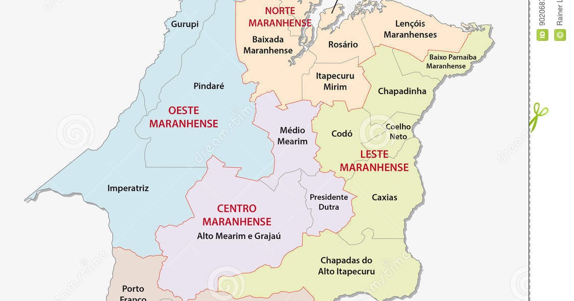 Mapa do Estado do Maranhão Mapa do Estado do Maranhão