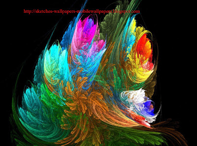 Amazing 3D abstract bouquet Sketches wallpapers