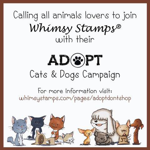 Whimsy Stamps Adopt cats & Dogs Campaign