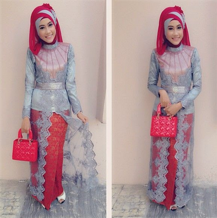 Kebaya Muslim Modis untuk Pengantin perempuan Kebaya Muslim Modis untuk Pengantin perempuan
