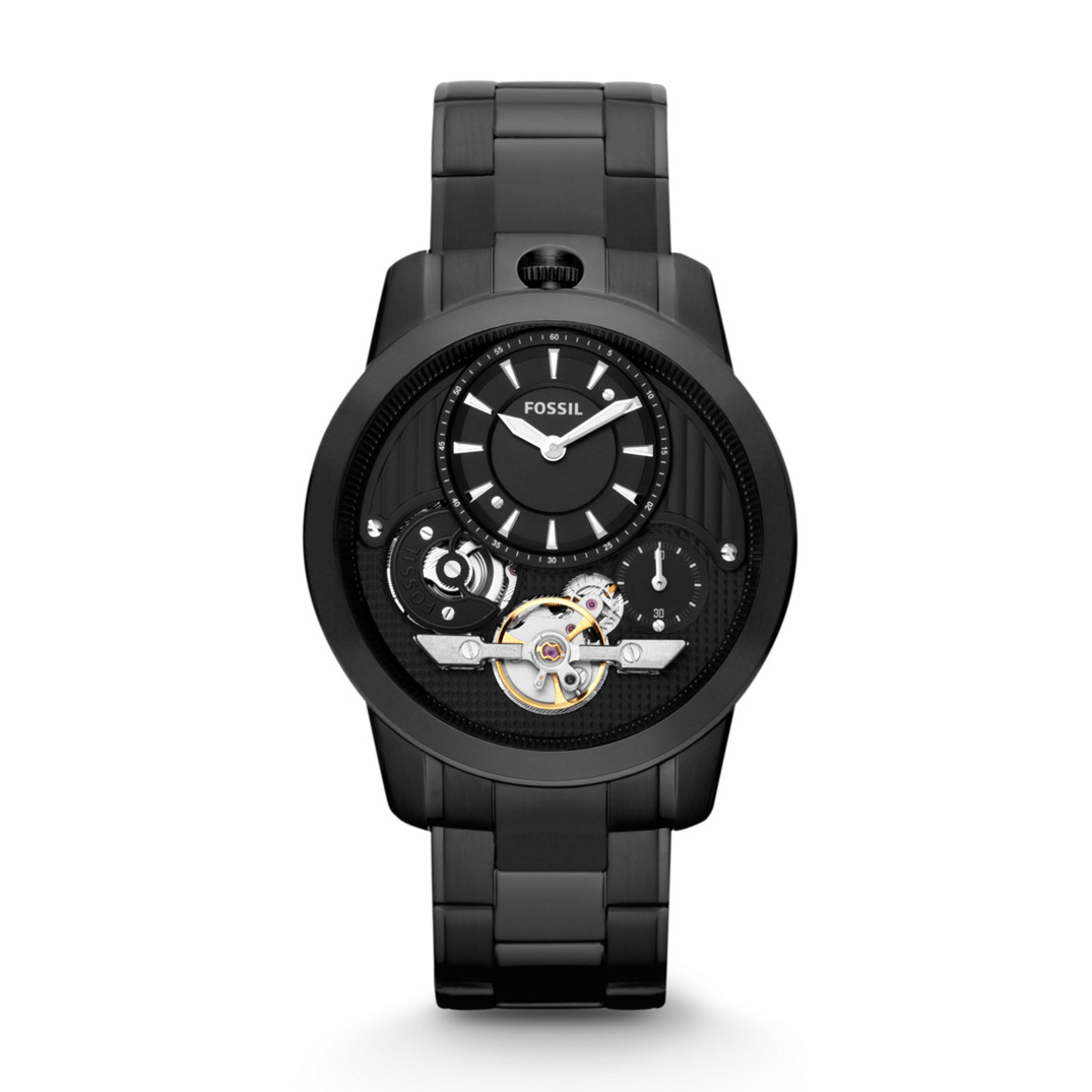 fossil men's watches silver