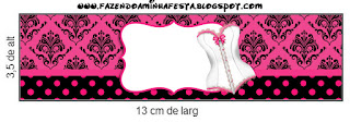 Etiquetas para Imprimir Gratis de Lencería en Rosa. 
