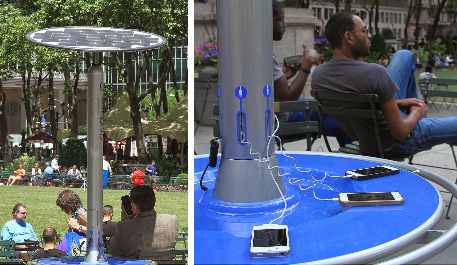 Bryant Park Blog Solar Ed Charging Stations Land In
