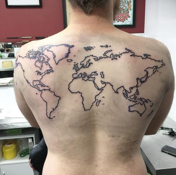 World Map Tattoos