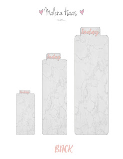  Marble Themed Bookmarks or Pagemarkers for Planners