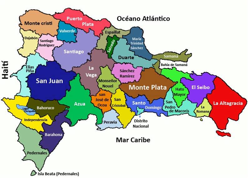 Resultado de imagen de mapa republica dominicana