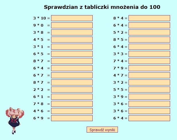 Matzoo Klasa 3 Tabliczka Mnozenia W Zakresie 100 TIKowy Belfer: Tabliczka mnożenia