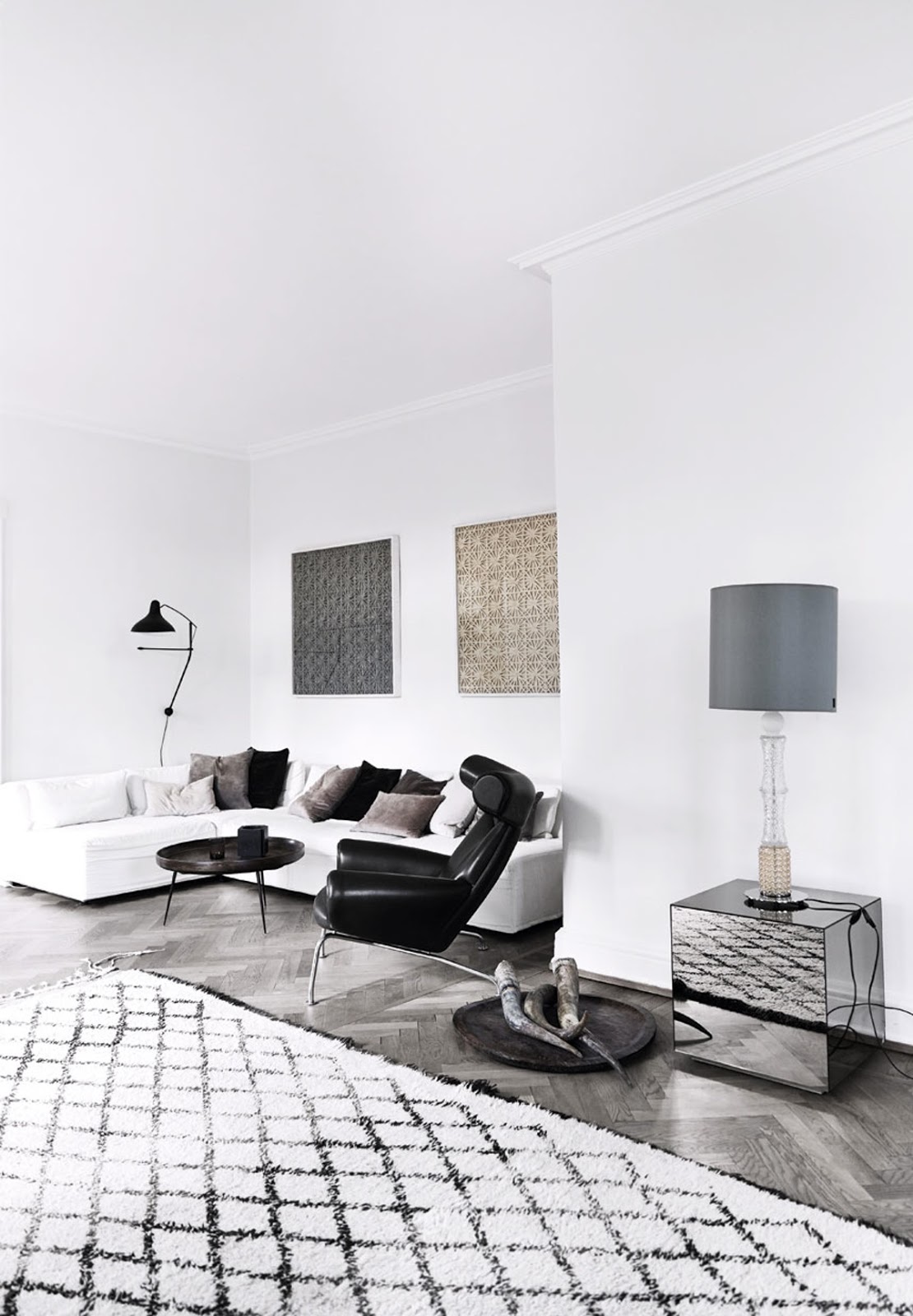 Her home is decorated with nordic and raw style where functionality and comfort meet aesthetics and design