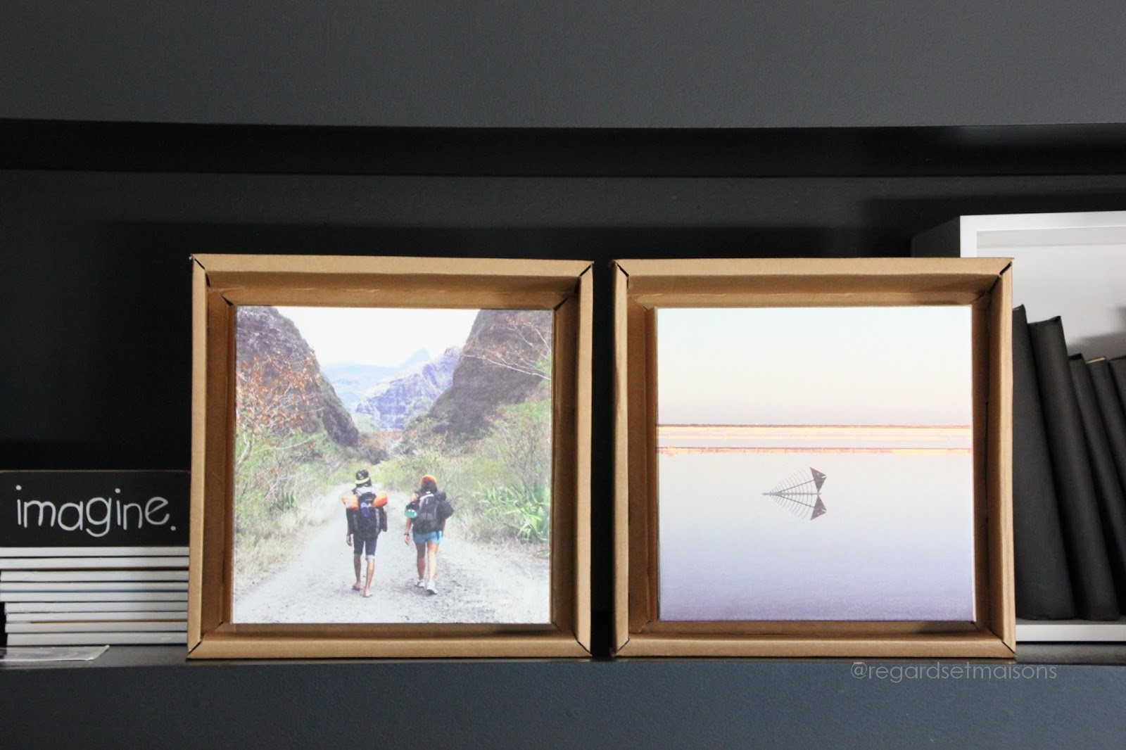 regardsetmaisons: La belle aventure de mes photos sur le cadre en carton Tonki