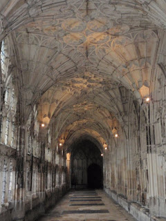 Cloisters at Gloucester Cathedral used in Hogwarts hallway scenes