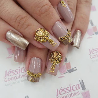 unhas decoradas francesinha com pedrarias unhas decoradas francesinha com pedrarias