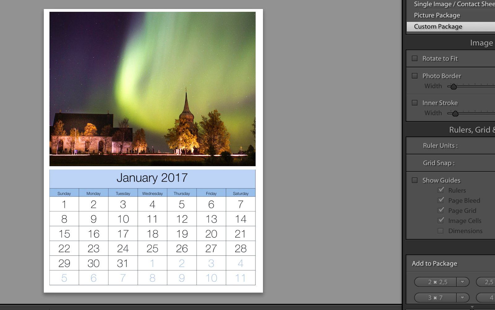 Hamperium Photography & Communication Create a calendar with Lightroom