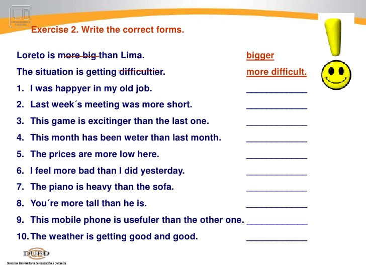 More the most exercises. More the most exercises