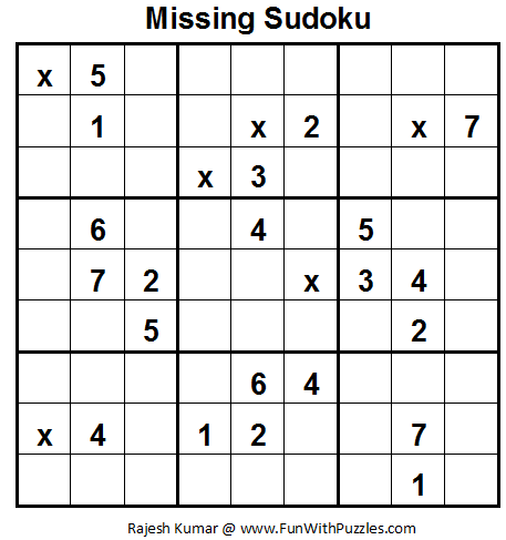Missing Sudoku (Fun With Sudoku #21)