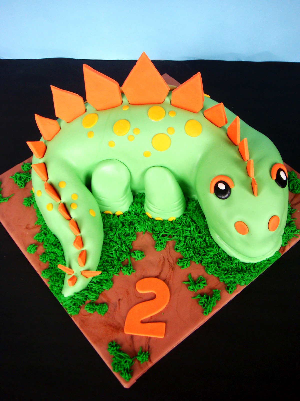 butter hearts sugar Dinosaur Birthday Cake