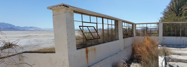Abandoned Zzyzx Mineral Springs and Health Spa in the Mojave Desert in Southern CA