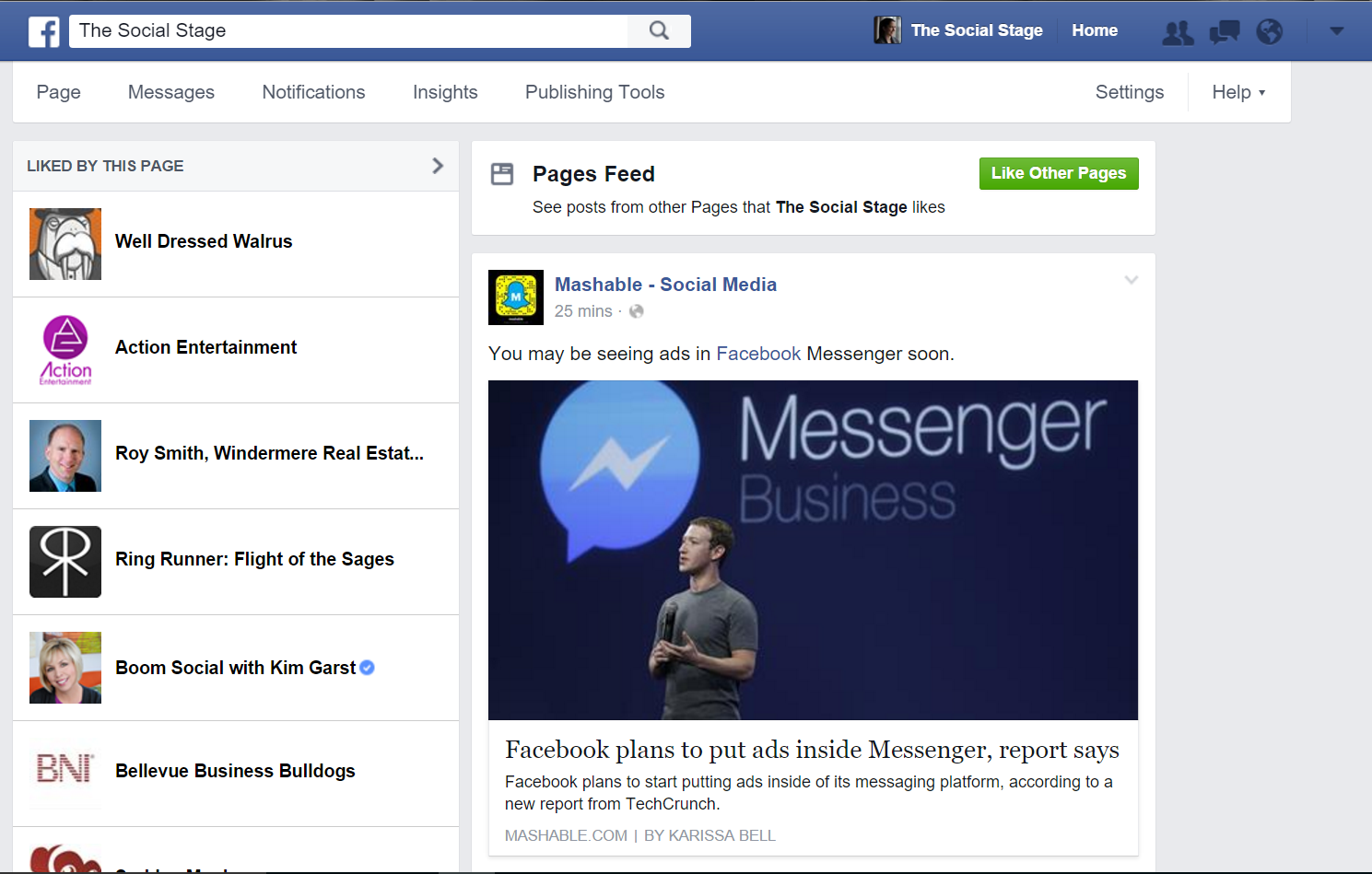 The Social Stage Like Facebook Pages as Your Facebook Business Page