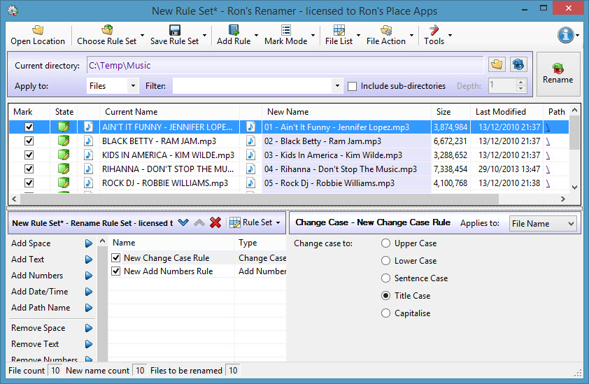 تحميل برنامج اعادة تسمية دفعة واحدة Download Ron's Renamer تحميل برنامج اعادة تسمية دفعة واحدة Download Ron's Renamer