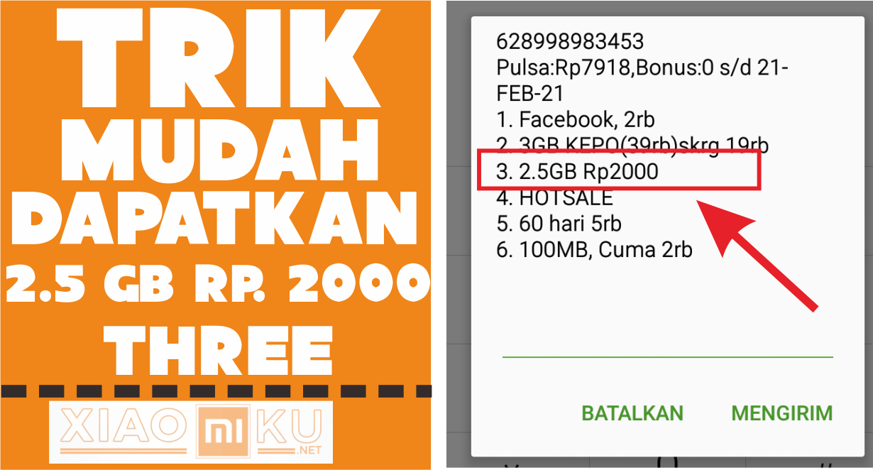 Trik Mendapatkan Promo 2 5 Gb Tri Rp 2000 Miuiku