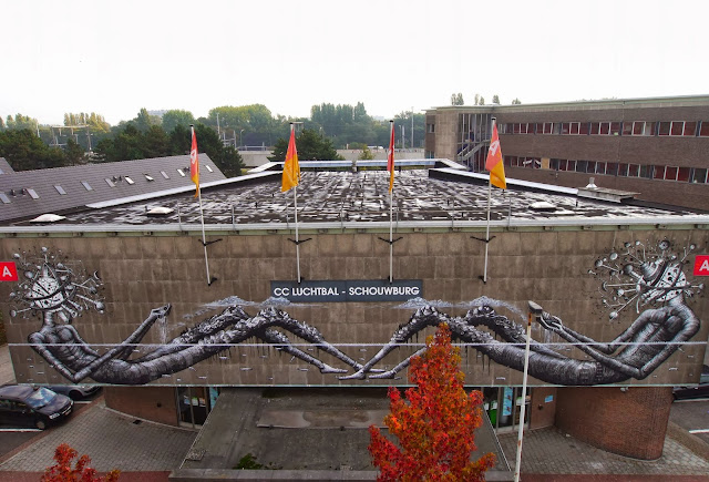 Street Art By Phlegm For Day One Festival In Antwerp, Belgium. 7