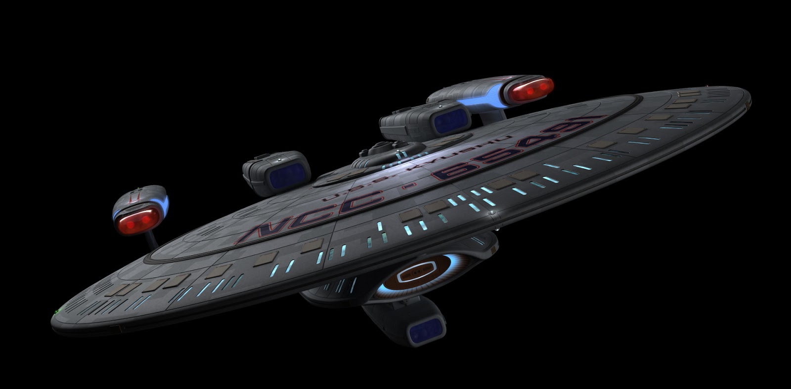 #69 Star Trek Breen Warship Die Cast Metal Ship-UK/Eaglemoss w Mag 