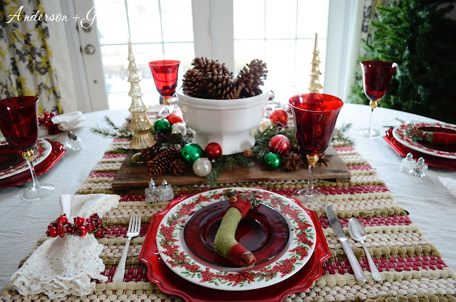 Country Christmas Tablescape | anderson + grant
