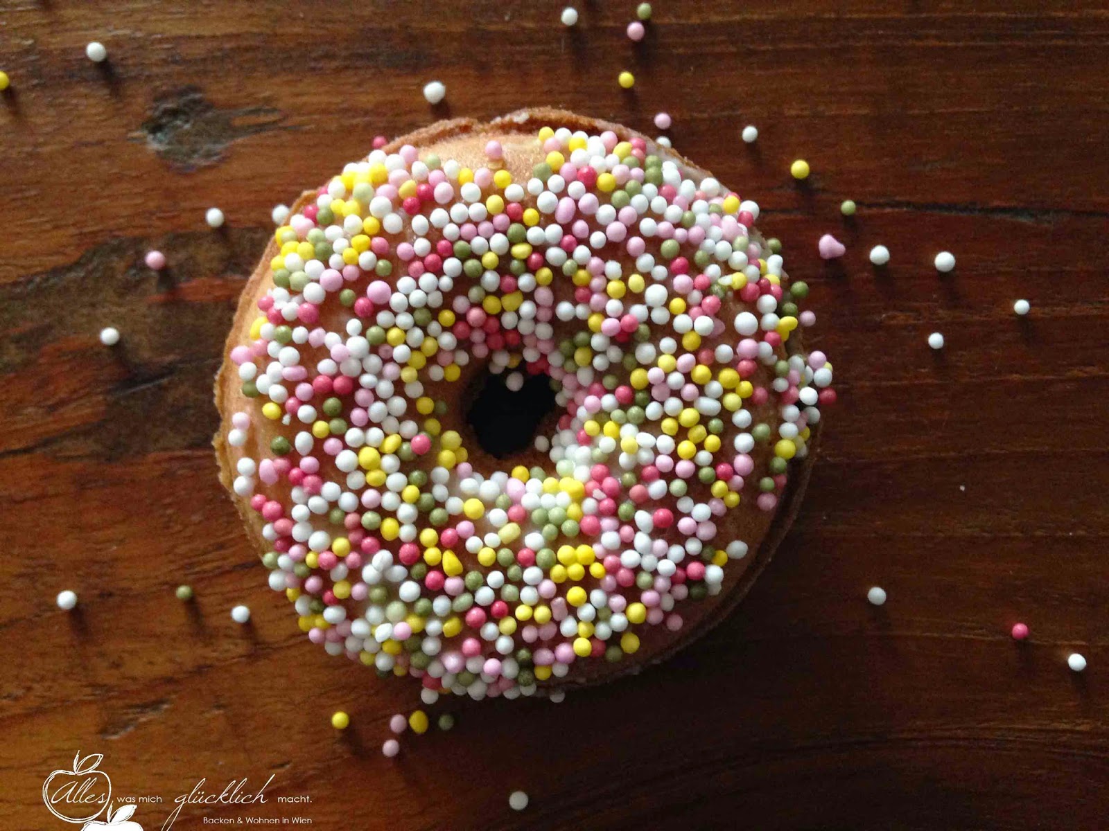 Bunte Mini Donuts