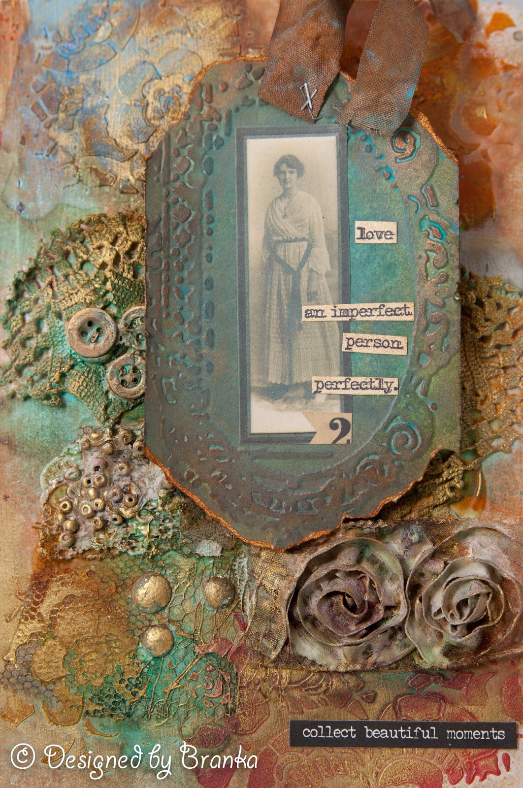 Vintage Handmade Vintage art journal page