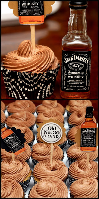 Jack Daniel's chocolate frosted cupcakes 