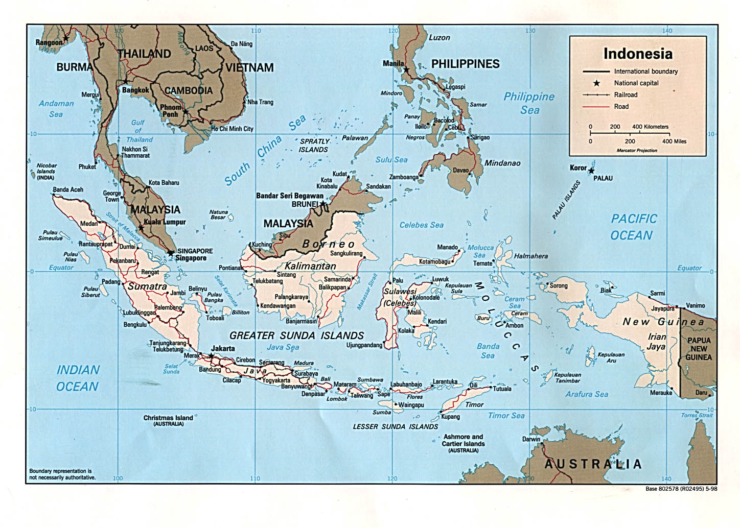 Indonesia Map Regional Political | Maps of Asia Regional Political City