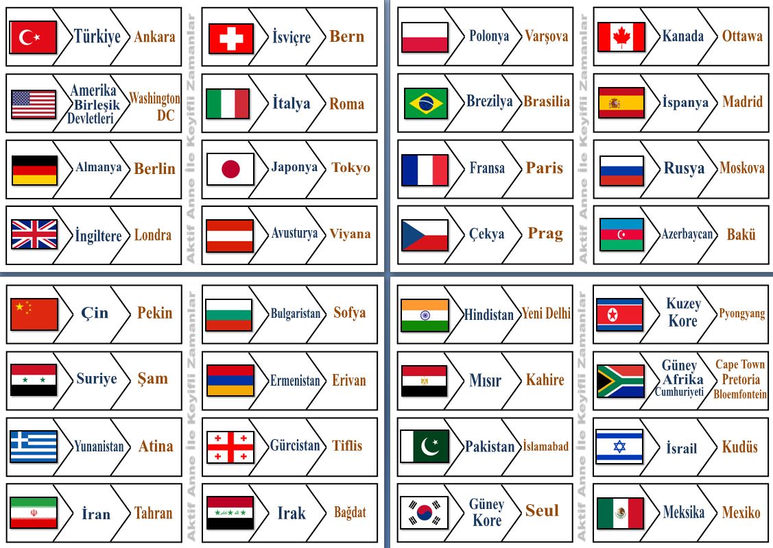 aktif anne ile keyifli zamanlar bayrak ulke baskent oyunu bayrak cografya egitim