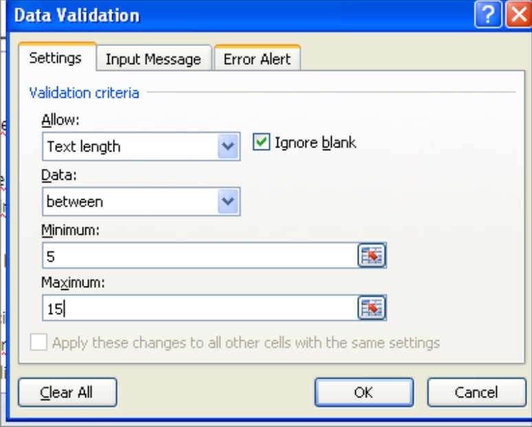 Message input. Validation Rules access. Input message. Validation Rules in excel.