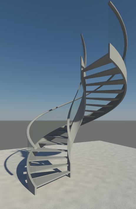 escalier helicoidal sketchup