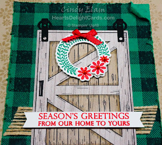 Heart's Delight Cards, Barn Door, SRC - Barn Door, Stamp Review Crew, Christmas, Wreaths, Stampin' Up!