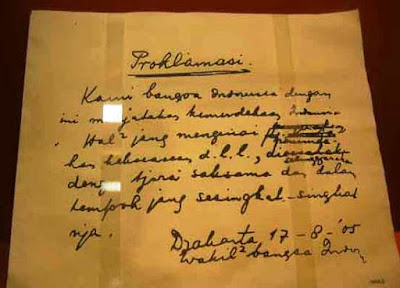 isi teks proklamasi tulisan Soekarno