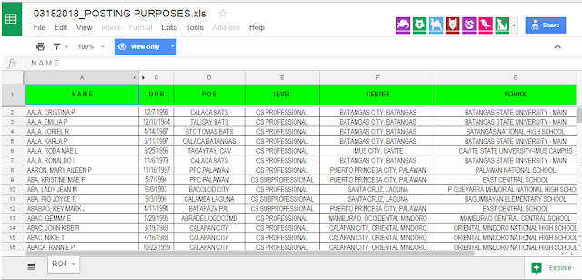 Civil Service Region Room Assignment Civil Service Region Room Assignment