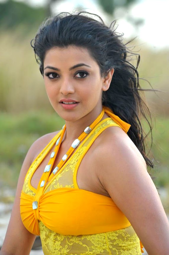 Kajal Aggarwal Hot Yellow Beach Photos - South Indian Actress