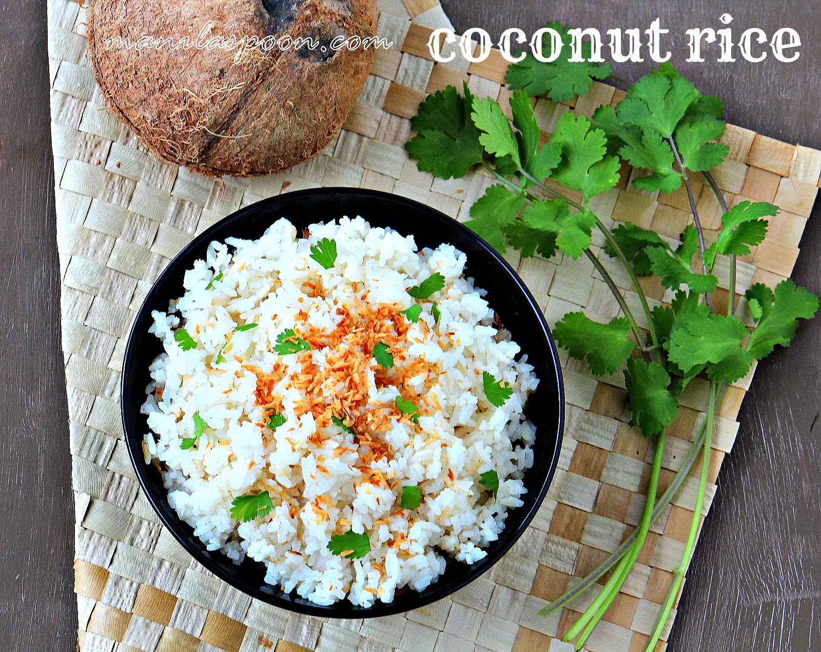 This coconut-flavored rice is deliciously healthy and a great and versatile side dish!!