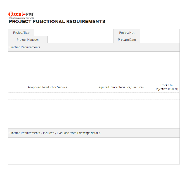 Project Functional Requirements template