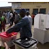 Former Governor of Lagos State, Mr. Babatunde Raji Fashola casts his vote