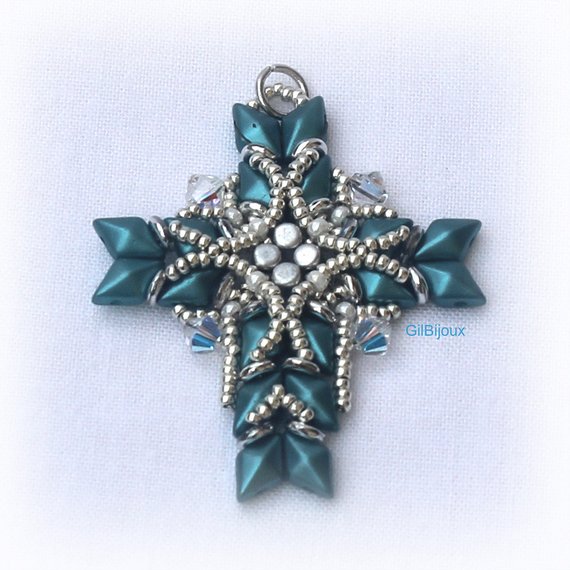 8 Awesome Beaded Cross Pendants Tutorials / The Beading Gem