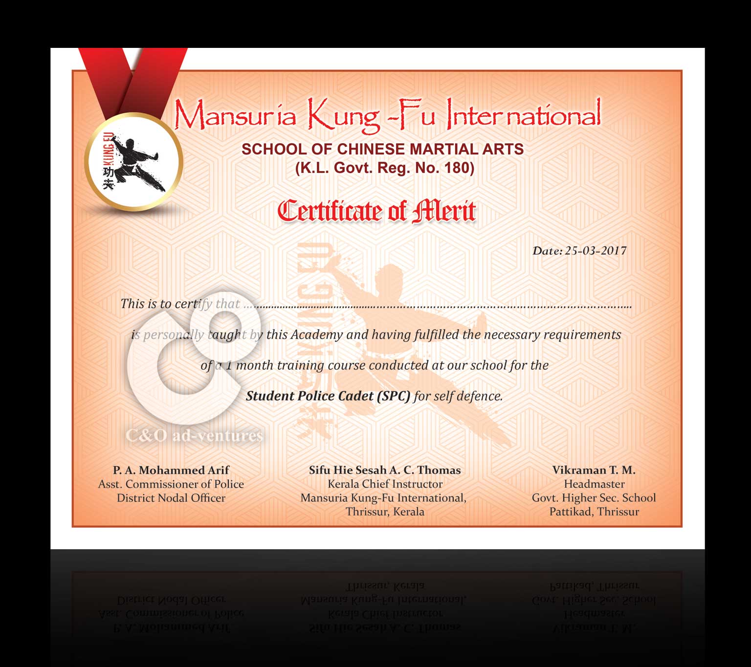 Karate Award Certificates