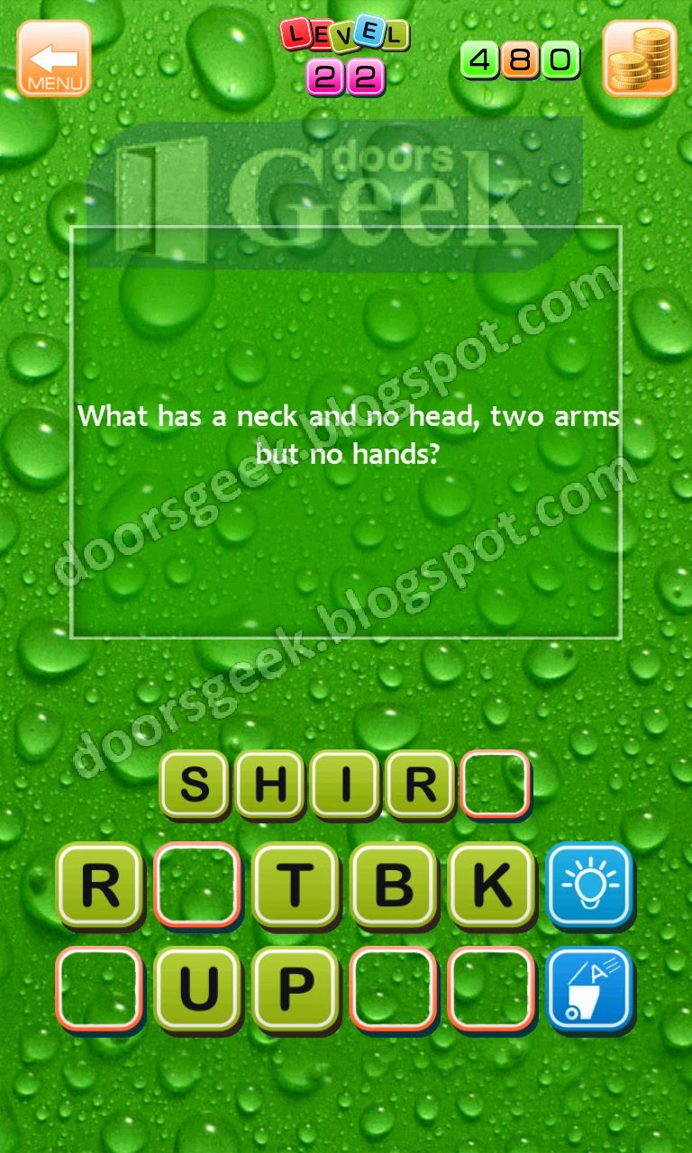 Unriddle Riddle - Level 22 ~ Doors Geek